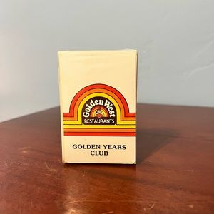 Vintage NEW FACTORY SEALED Golden West Restaurants Club Kent Playing Cards